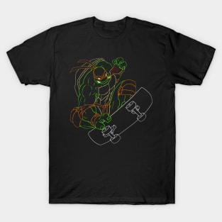 Neon 90's Ninja Turtle Michelangelo T-Shirt